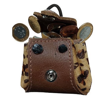 Porta moedas estilo sacolinha em couro . mod.PA105