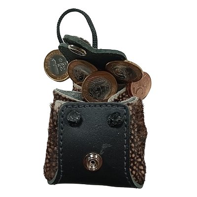 Porta moedas estilo sacolinha em couro . mod.PA106