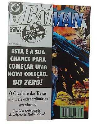 BATMAN 2ª SERIE Nº ZERO - Ed Abril COM CAPINHA DE COLECIONADOR