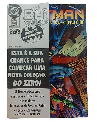 BATMAN - VIGILANTES DE GOTHAM Nº ZERO - Ed Abril COM CAPINHA DE COLECIONADOR