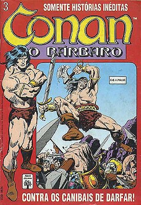 CONAN O BARBARO Nº 3 - Formatinho colorido - ED ABRIL