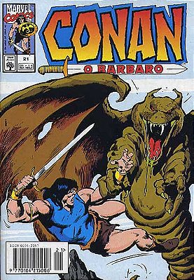 CONAN O BARBARO Nº 21 - Formatinho colorido - ED ABRIL