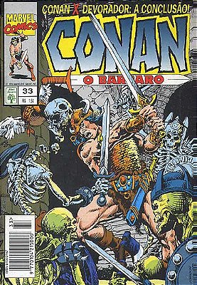 CONAN O BARBARO Nº 33 - Formatinho colorido - ED ABRIL