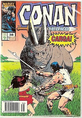 CONAN O BARBARO Nº 38 - Formatinho colorido - ED ABRIL