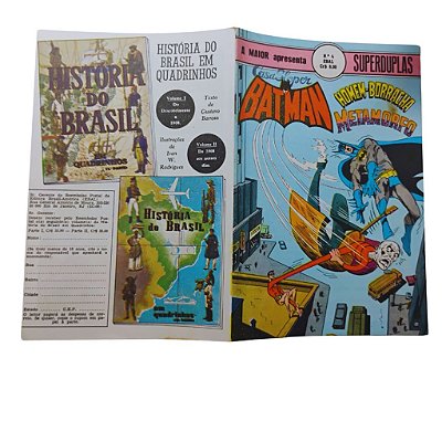 SUPERDUPLAS - A MAIOR nº 04 BATMAN E HOMEN-BORRACHA ( FORMATINHO COLORIDO ) - EBAL ano 1978
