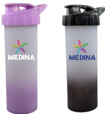 Garrafa eco word 480ML com tampa coqueteleira.