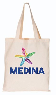 Sacola  Promocional de Algodão Ecológica 32x38cm bege.