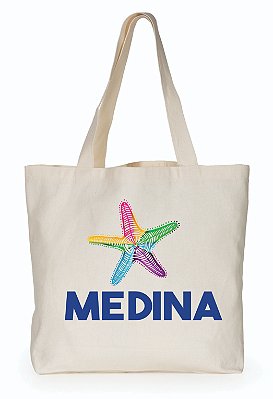 Sacola de algodão com alças costuradas na parte interna.  (0,42X0,43)  cm