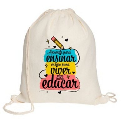 Sacochila Ecológica de Algodão Cru 210g ( 35 x 43)