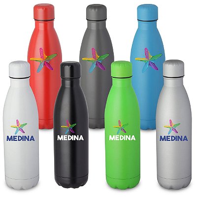 Garrafa fosca em aço inox 750 ml.