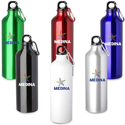 Garrafa em alumínio com capacidade de 750ml