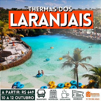 ZZJ4 - Final de semana 10 a 12/Out - Thermas dos Laranjais - Olimpia - SP