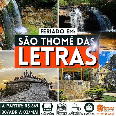 ZZZE1 - Feriado 30/Abr a 03/Mai - São Thomé das Letras - MG