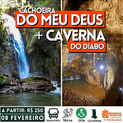 ZZZB2 - Day Use 08/Fev - Caverna do Diabo + Cachoeira do Meu Deus - SP