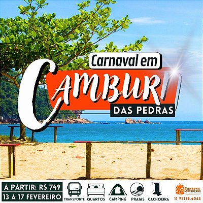 ZZZB4- Carnaval 13 a 17/Fev - Camburi das Pedras - Ubatuba - SP
