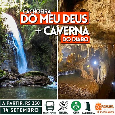 ZZI4 - Day Use 14/Set - Caverna do Diabo + Cachoeira do Meu Deus - SP