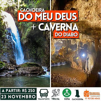 ZZK7 - Day Use 23/Nov - Caverna do Diabo + Cachoeira do Meu Deus - SP