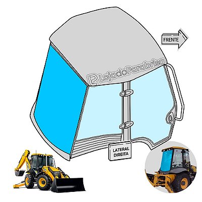 Vidro Vigia Traseiro Retro (Laminado) JCB 4CX 827/80310