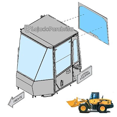 Vidro Vigia Traseiro Carregadeira Komatsu WA200-5 4169263571