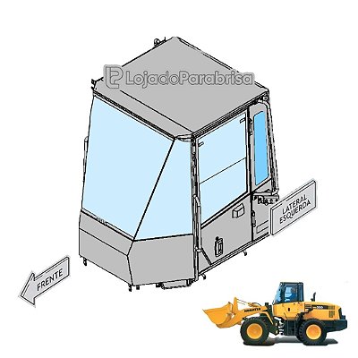 Vidro Lateral Traseiro Esquerdo Komatsu WA200-5 418-926-3581