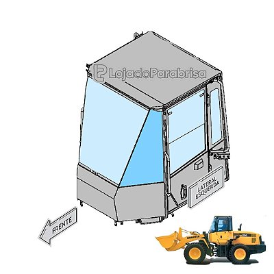 Para-brisa Lateral Esquerdo Komatsu WA200-5 417-926-3530