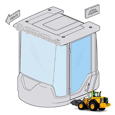 Vidro da Porta Esquerda Volvo L70F 11412054