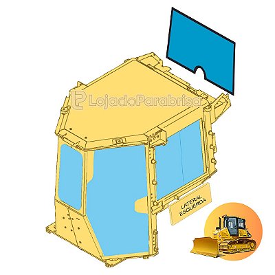 Vidro Vigia Traseiro Trator Komatsu D51