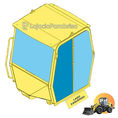 Vidro da Porta Carregadeira New Holland 12D BR 84600742