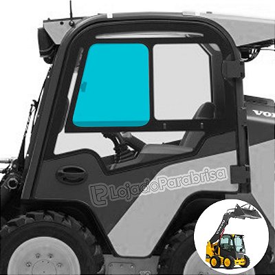 Vidro Janela Porta Esqueda Mini Carregadeira Volvo Mc90 /Jcb 190