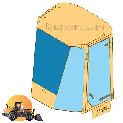 Vidro Parabrisa Frontal Carregadeira Case 621E/721E 76303237