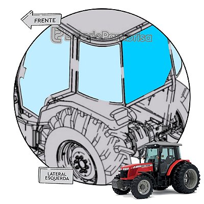 Vidro Vigia Traseiro Trator Massey Ferguson 4291 4292 4275