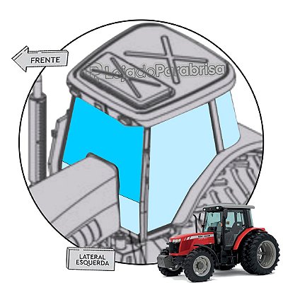 Vidro Para-brisa Frontal Trator Massey Ferguson 4291 4292 4275