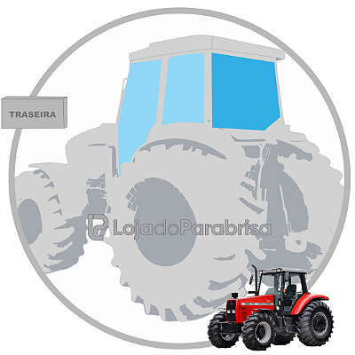 Vidro Vigia Traseiro Trator Massey Ferguson 680