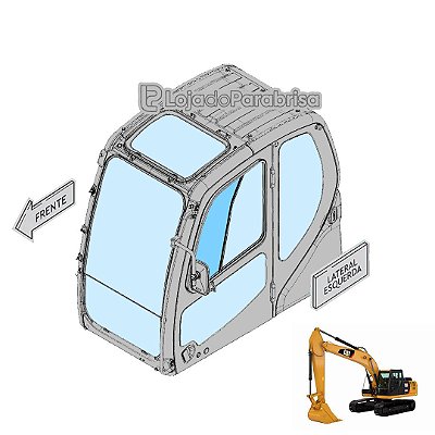 Vidro Superior da Porta Caterpillar 320GC 538-8843