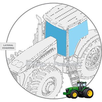 Vidro Para-brisa Frontal Trator John Deere 7715