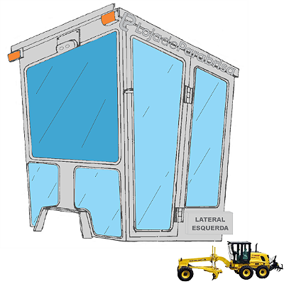 Vidro Para-brisa Frontal Motoniveladora New Holland RG140B (Antiga)