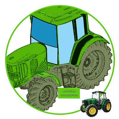 Vidro Para-brisa Frontal C/ Furos Trator John Deere 6415