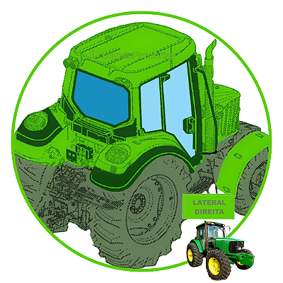 Vidro Vigia Traseiro Trator John Deere 6415