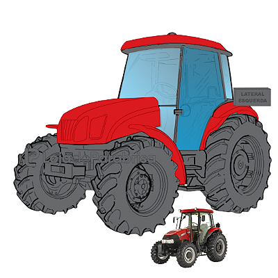 Vidro da Porta Esquerda Trator Case Farmall 60 ao 110 M