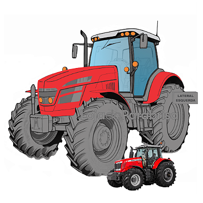 Vidro da Porta Esquerda Trator Massey Ferguson 7725