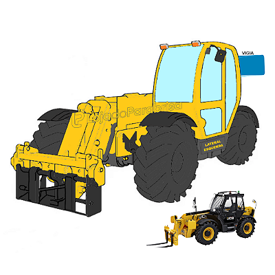 Vidro Vigia Traseiro Manipulador JCB 535-125 540-170
