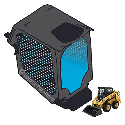Vidro Para-brisa Porta Mini Carregadeira Caterpillar 246D