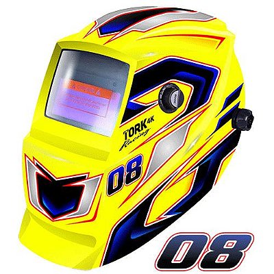 Máscara de Solda Super Tork MTR 9008 Racing Amarela Com Escurecimento Automático