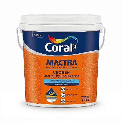 Impermeabilizante para Laje Vedbem Manta Líquida Branca 4,5KG Mactra 403013