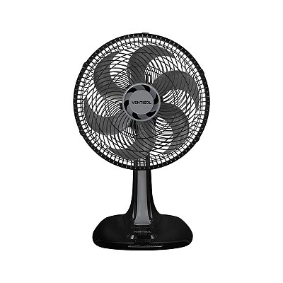 Ventilador de Mesa Turbo com 6 Pás 30cm Preto 220V Ventisol