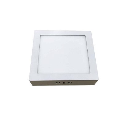 Painel Led de Sobrepor 6W 300K Bivolt Quadrado Branco Bronzearte