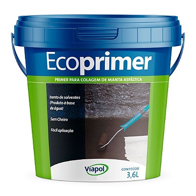 Tinta Asfáltica Impermeabilizante Ecoprimer Preto 3,6L Viapol