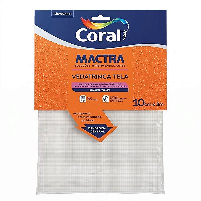 Tela Impermeabilizante Vedatrinca 10cm Rolo com 3 Metros Mactra 413067
