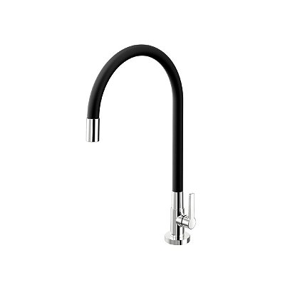 Torneira Para Cozinha GaliFlex Preto 00966957 De Mesa Cromada Docol