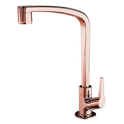 Torneira para Cozinha de Mesa Bica Móvel Rose Gold Lorenzetti